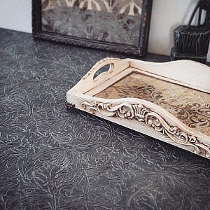 Трафарет - Геральдические листья малый - Фотография интерьере 7