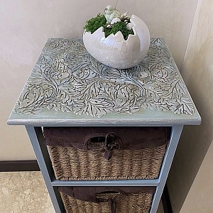 Трафарет - Геральдические листья малый - Фотография интерьере 10