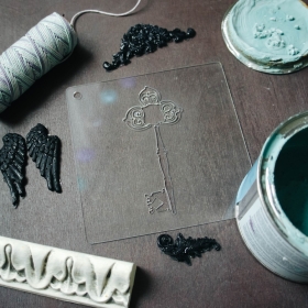 Трафарет - Ключ клевер Трафарет - Ключ клевер